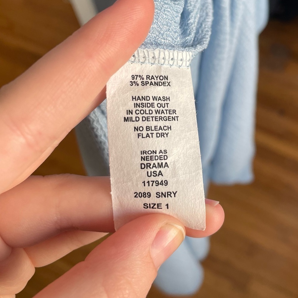D-Rama Light Blue Everyday Button Maxi Dress Size 14-16 1X Long Sleeve - Picture 11 of 12
